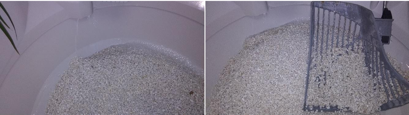 Catgenie - umytí mísy a granulátu Samočistící funkce kočičí toalety Catgenie